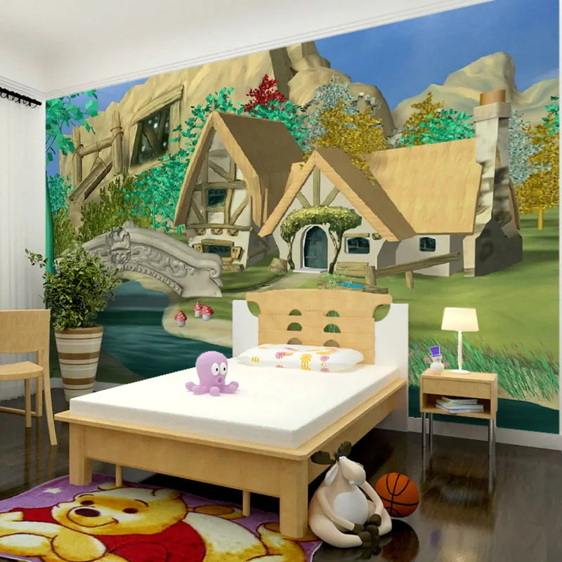 

beibehang cartoon nature scenery pattern graphic papel de parede 3d murals wallpaper for walls home decor kids room wall decals