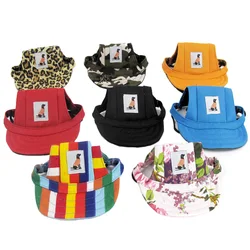Dog Hat With Ear Hole Canvas Baseball Cap Dog Accessories For Small Dogs Outdoor Hiking Dog Hats Pet Supplies Gorro Perro