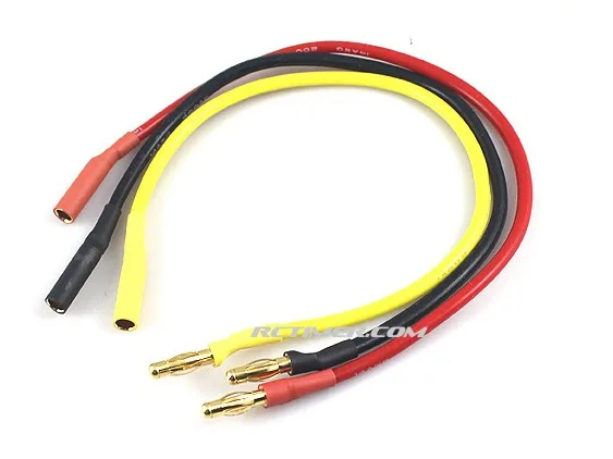 RCTIMER-cable de extensión de Motor sin escobillas macho y hembra, cable de silicona de 210mm, 4mm, AS0094, 3 unids/lote por bolsa