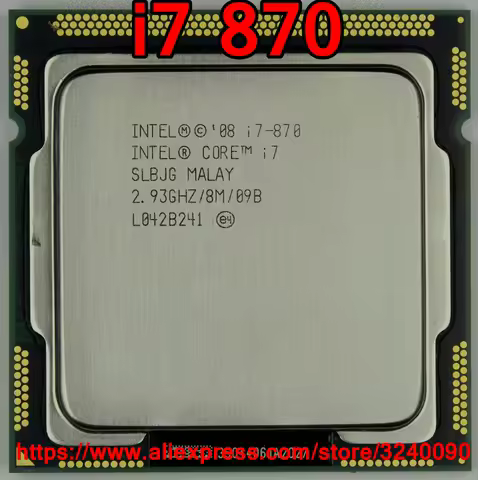 Original Intel Core i7 870 Quad Core 2.93GHz LGA1156 8M Cache 95W i7-870 Desktop CPU free shipping speedy ship out