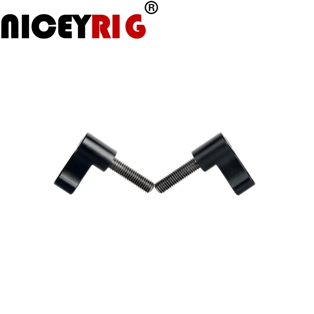 NICEYRIG Thumb M5 Knob Screw M5 Hand Screw Thumb Aluminum Alloy M5 Thumb Screw with Washer Camera Cage Rig (2 Pieces a Pack)