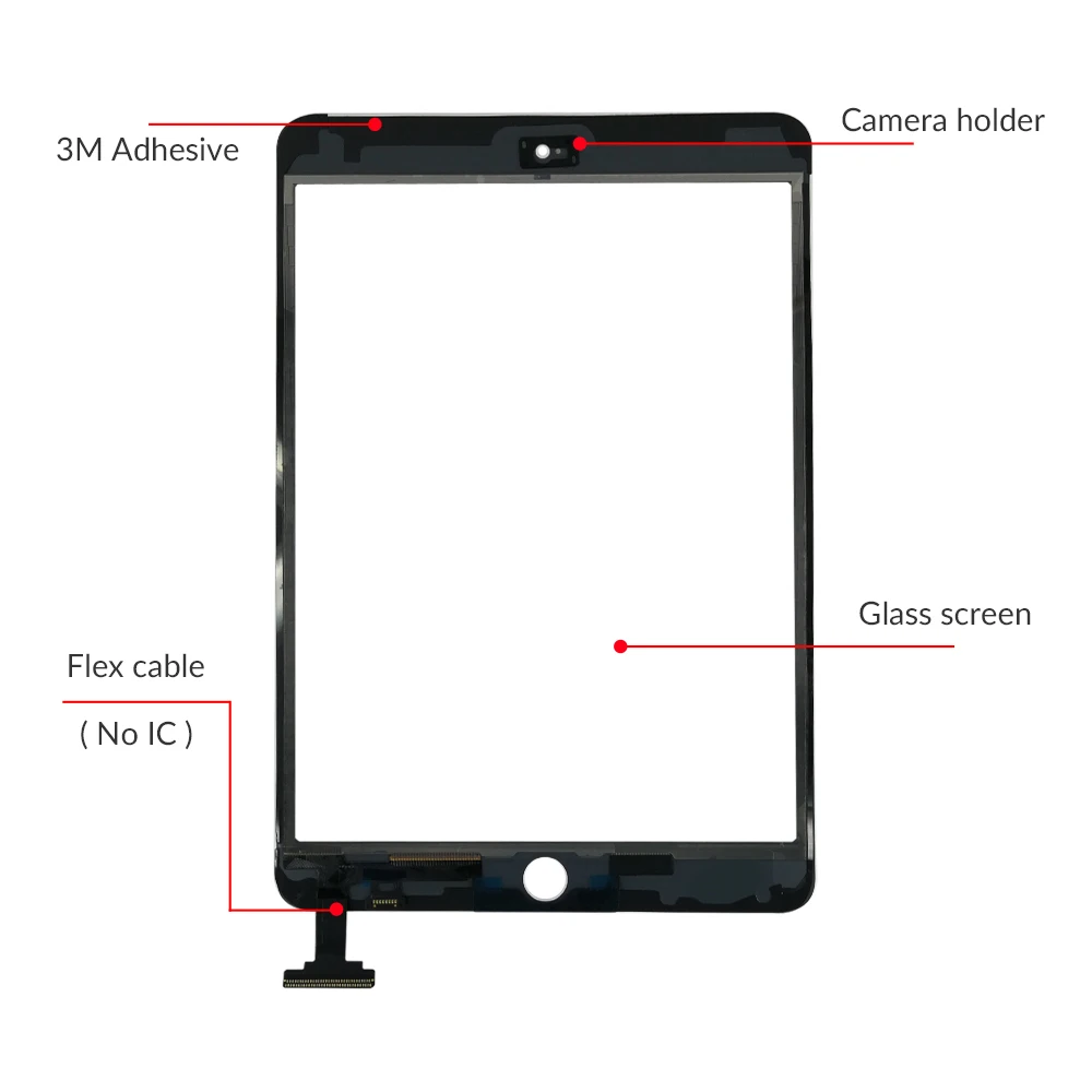 AAA Quality Touch Screen For ipad mini 1 2 Touch Glass Screen Digitizer For iPad mini1 mini2 A1432 A1454 A1455 A1489