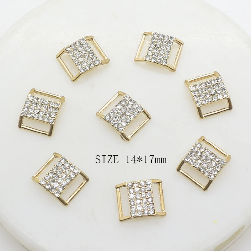 ZMASEY Alloy 14*17mm eight characters Buckles 10pcs/lot Metal Buckles for Wedding Belt Craft Ribbon Accesories Decoration