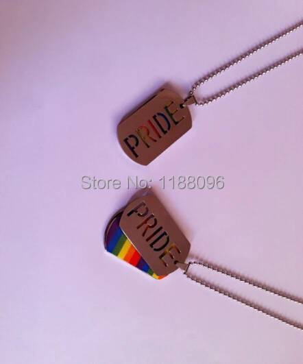 Gay Pride Rainbow Dog Tag  Hot sales Rainbow  Dog Tags low price Lesbian  LGBT pride cut out dog tags