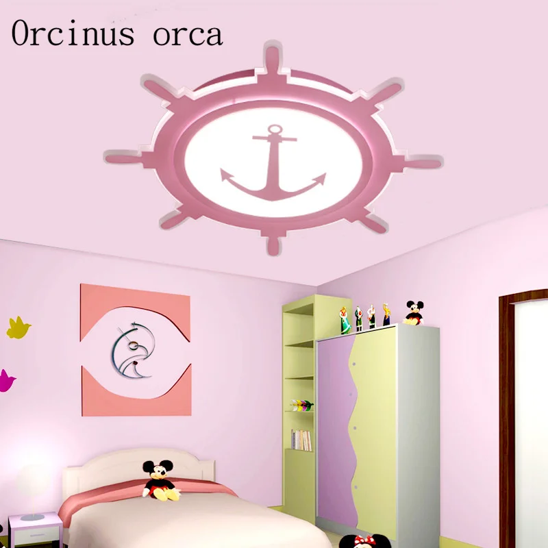Simple modern creative Mediterranean children room lamps bedroom lamps LED Corsair lightship rudder Postage free