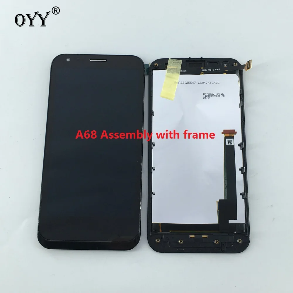 LCD Display Panel Screen Monitor Touch Screen Digitizer Glass Assembly with frame 4.7'' inch For ASUS Padfone2 Padfone A68 BLACK