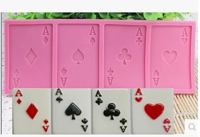 Playing CARDS fondant cake decoration border silicone mold cake art lace mat silicone fondant lace mould