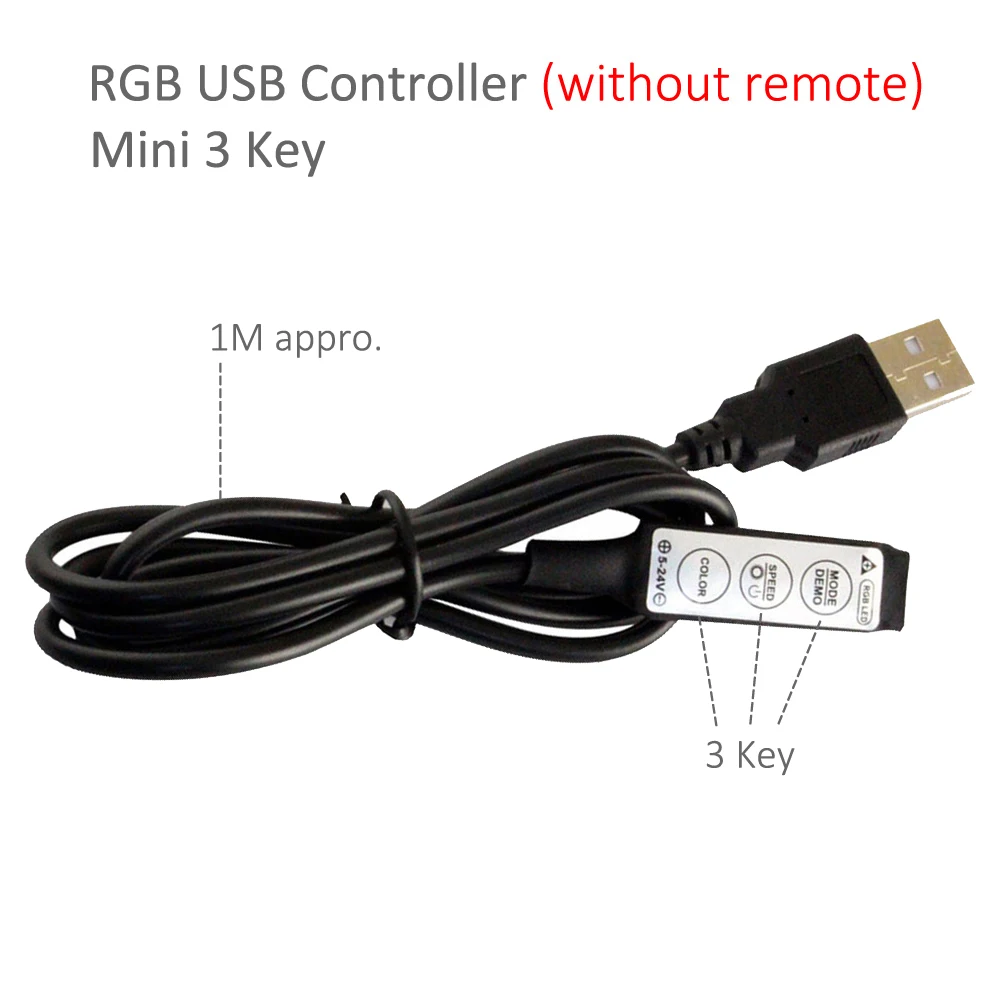 USB LED Controller 5V Mini 3 17 44 24 Key IR RF RGB Remote Wireless Controller Infrared for 5050 3528 RGB LED Strip Light