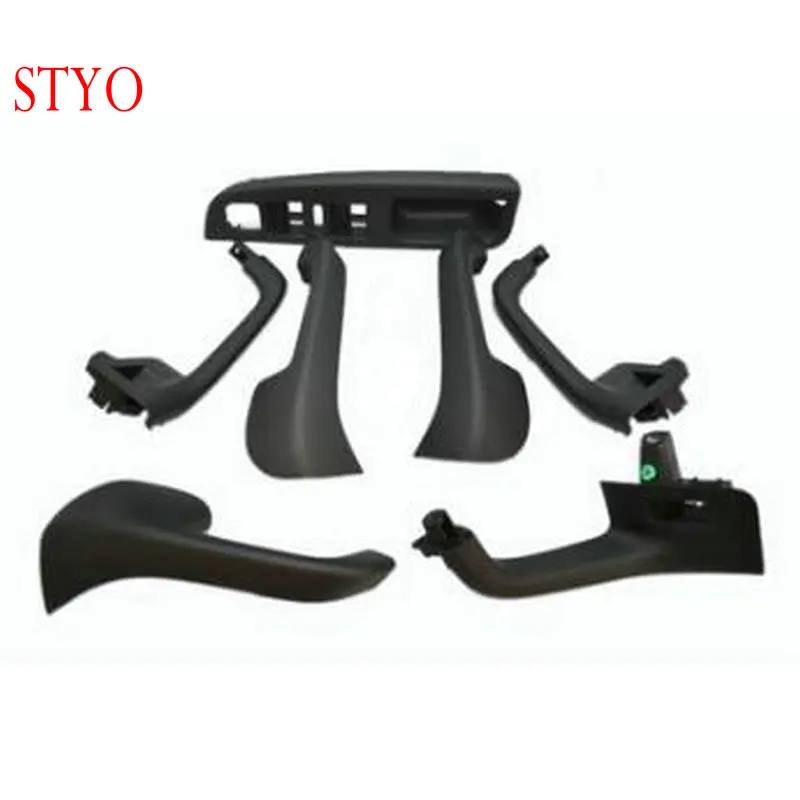 

STYO Car Black Color Interior Door Handle Grab Cover 7pcs For VW Golf 5 MK5 Jetta MK5