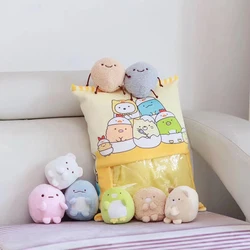 Muñeco de dibujos animados Sumikko Gurashi para niños, bolsa de felpa de 8 piezas, animación japonesa Sumikko Gurashi, almohada suave san-x Corner, Bio