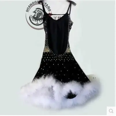 New style Latin dance costume Deep V neck diamond latin dance competition dresses for women child latin dance dresses S-4XL