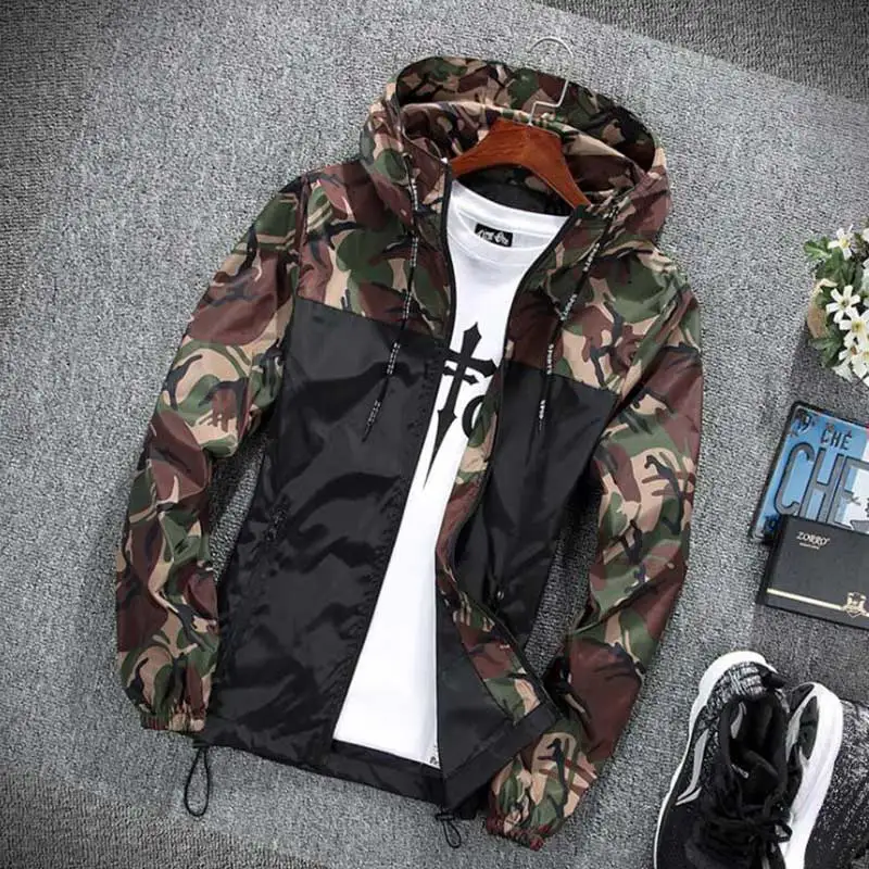 Spring Autumn Coat Men Jacket Camouflage Young Couples Outerwear Colorful Tops Clothes Casual Big Boys Jackets for Men MY015