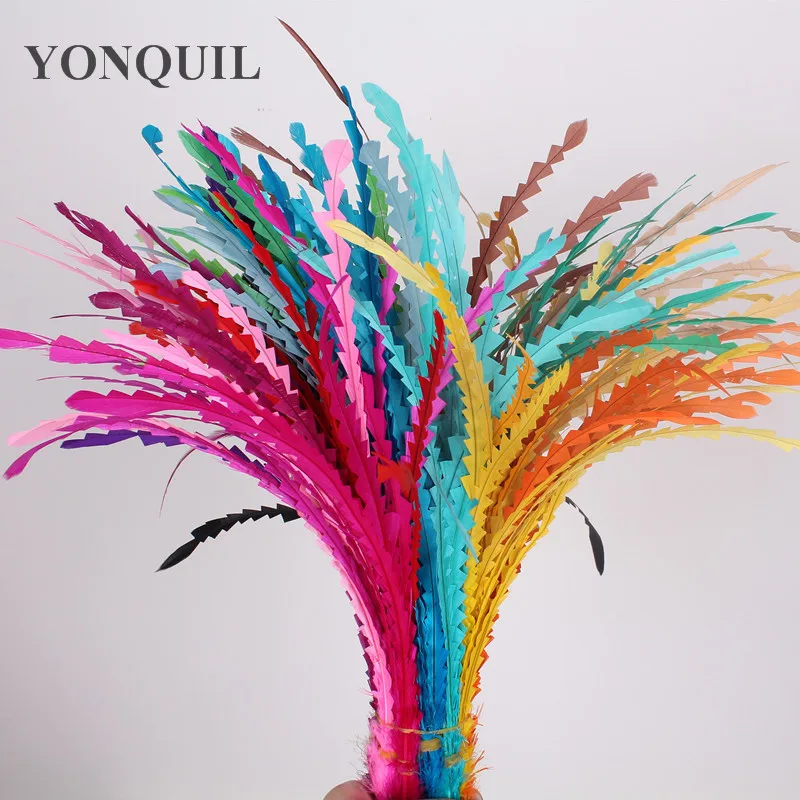 19Colors 25-35Cm Loose Coque Rooster Tail Feather Long Shaped Feathers for DIY Fascinator Hair Accessories Cocktail Church Hats