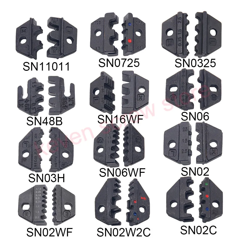 1 pcs crimper Die Sets For non-insulated open plug-type connector 0.14-16mm2 26-5AWG just suit SN28b die set crimping