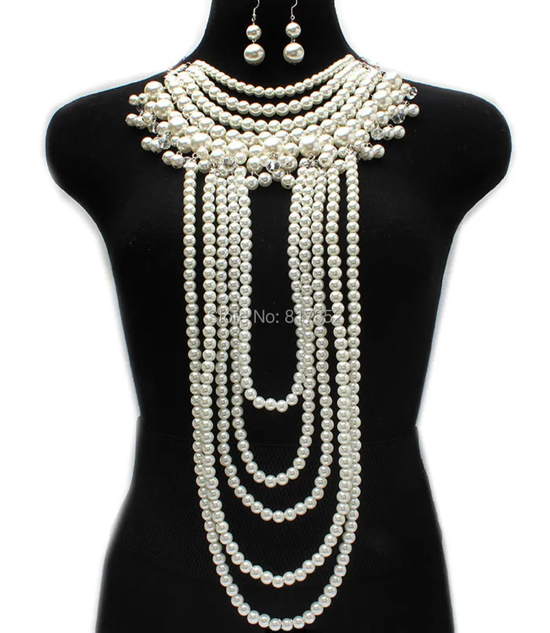 

FREE SHIPPING! NEW STYLE P18 SILVER CHAINS IMITATION WHITE PEARLS JEWELRY PEARLS BEADS NECKLACE LONGER CHAINS JEWELRY JEWELRY