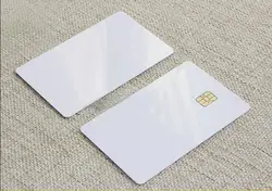 ISO Blank White pvc SLE4442 chip plastic contact smart card