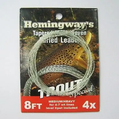 Aventik Hemingway Tapered Hand Woven Furled leader-Trout Special 8ft 4X