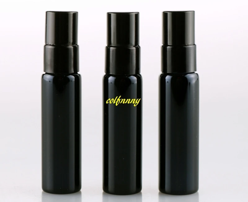 

100pcs/lot Fast shipping 10ML Black UV Glass Perfume Bottle With Black Sprayer Empty Cosmetic Parfum Vial For Traveler