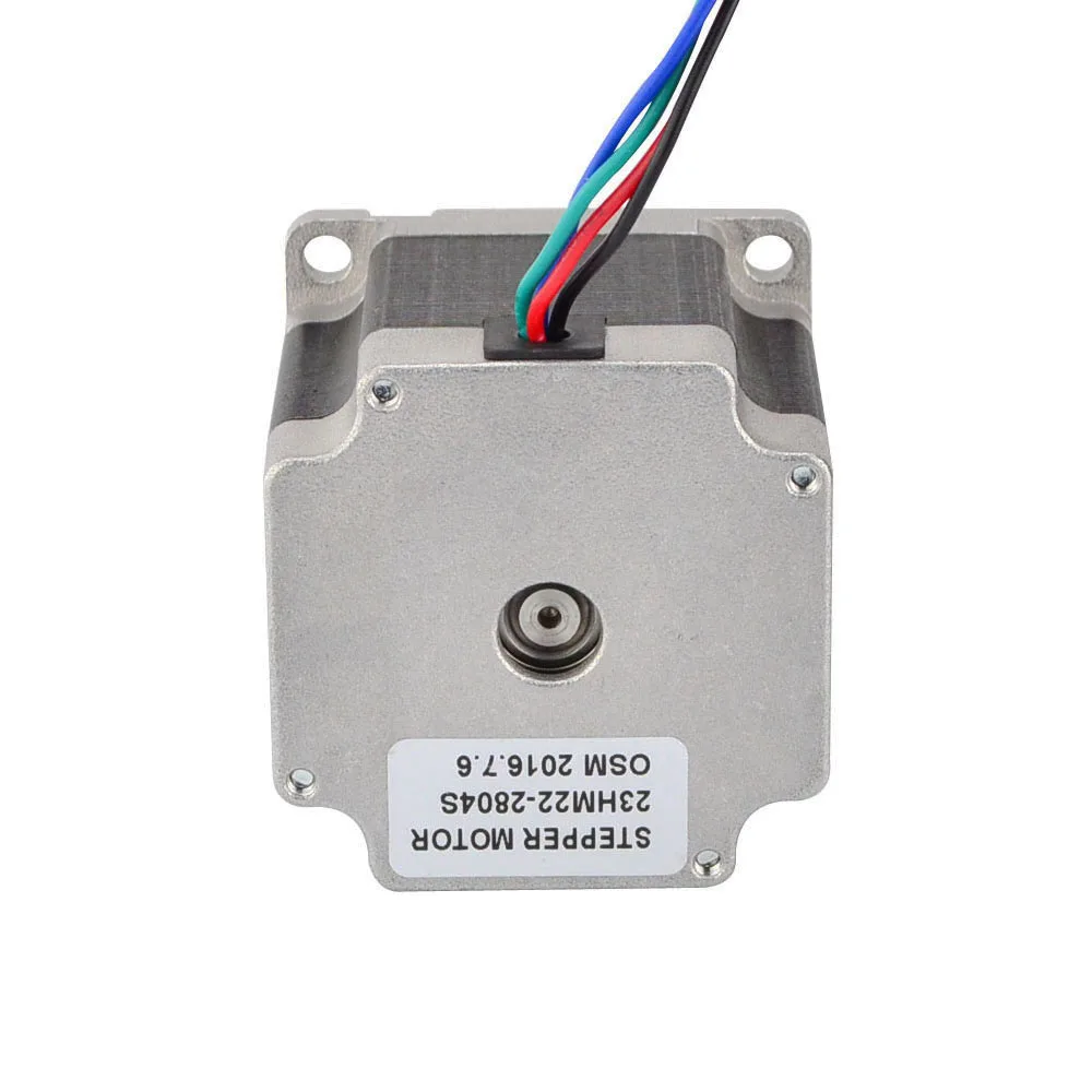 STEPPERONLINE Nema23 스테퍼 모터 0.9deg 1.26Nm 바이폴라 57 스텝 모터 57x56mm 2.8A CNC 밀링 선반 라우터용 4리드