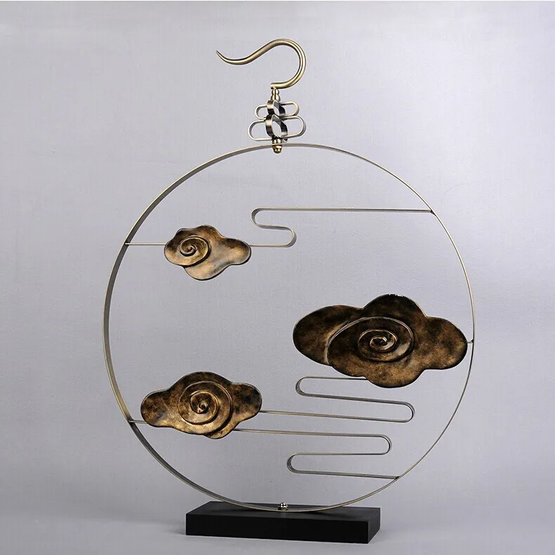 2015 new Modern Chinese iron lotus Lucky decorations living room entrance TV cabinet ornaments home crafts furnishings