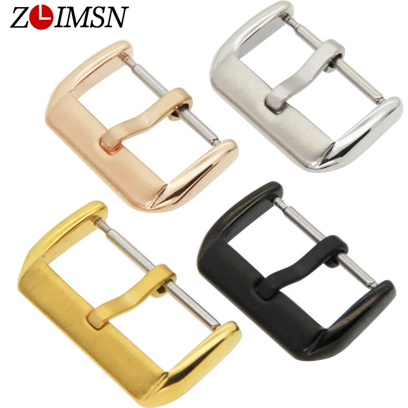 ZLIMSN 5pcs Stainless Steel Watch Buckle Watchbands Belt Buckles 10 12 14 16 18 20 22mm Watch Accessories Relojes Hombre