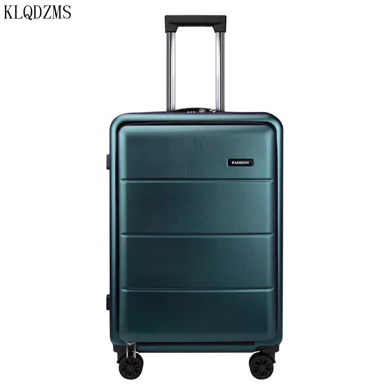 KLQDZMS-Valise à roulettes pour hommes et femmes, sac pour ordinateur portable ouvert à l'avant, ABS + PC, valise à roulettes, bagages roulants, haute qualité, 20 ", 24"