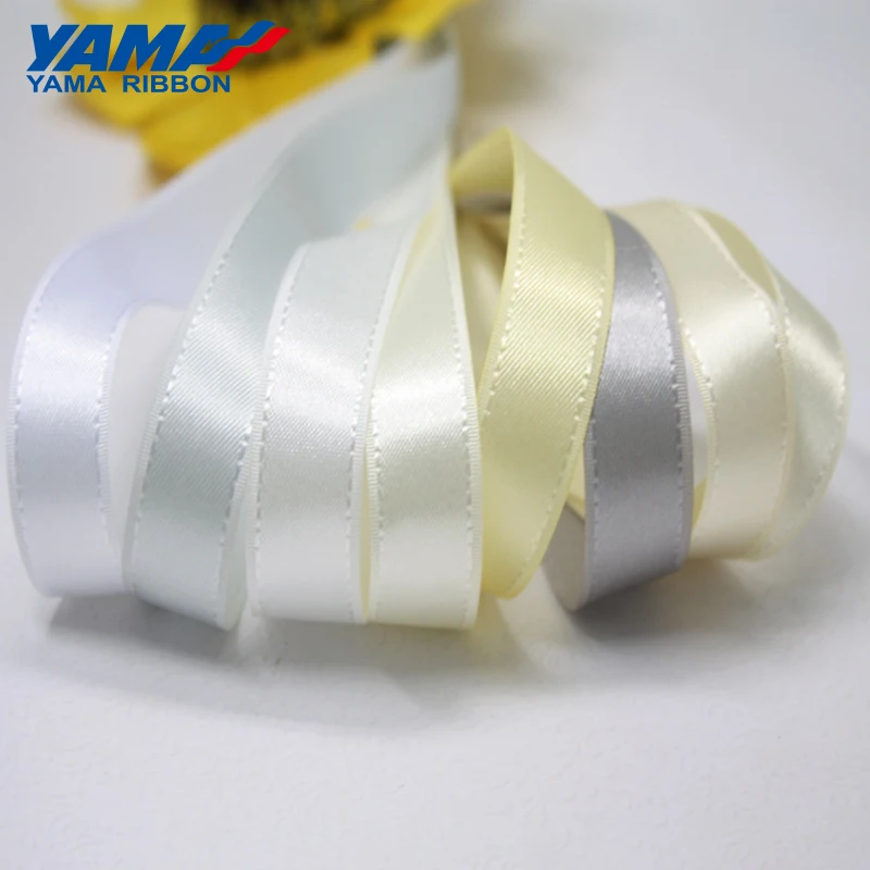 YAMA-Taffeta Edge Ribbon, Fancy Ribbons, DIY Gifts Crafts, Webbing, Handmade, 9, 16, 22, 38mm, 1/4, 3/8, 5/8, 7/8, 1.5 inch, 100