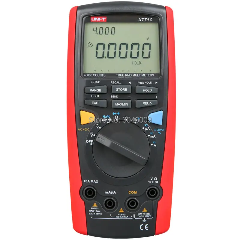 Imagem -02 - Multímetro Digital Inteligente Uni-t Ut71a Ut71b Ut71c Ut71d Ut71e Usb Proteção contra Sobrecarga de Alcance Completo Luz de Fundo