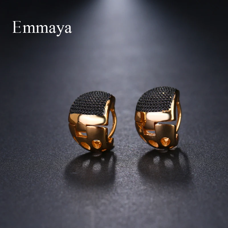 Emmaya Brand Elegance Unique Charm Two Tone Originality Jewelry Earrings For Woman Trendy Wedding Party Gift