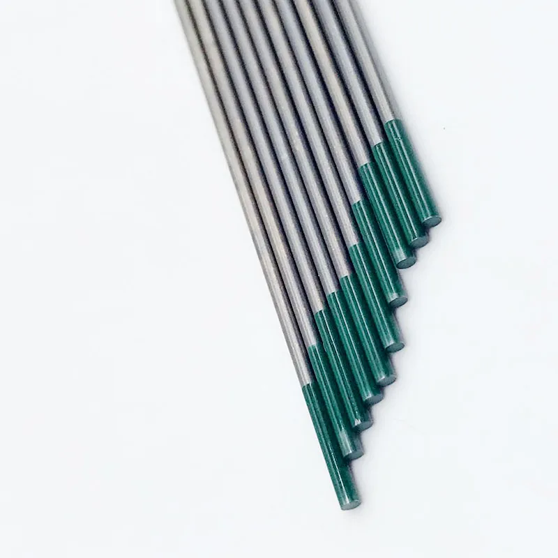 10Pcs Pure Tungsten Electrode WP 1/16 x 6 1.6mm x150mm Green TIG Rods For AC Aluminium Welding