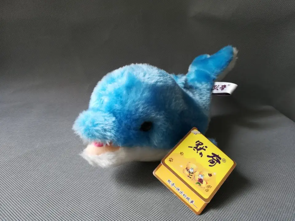 cartoon blauwe dolfijn knuffel ongeveer 27 cm zachte pop kinderspeelgoed verjaardagscadeau h0087