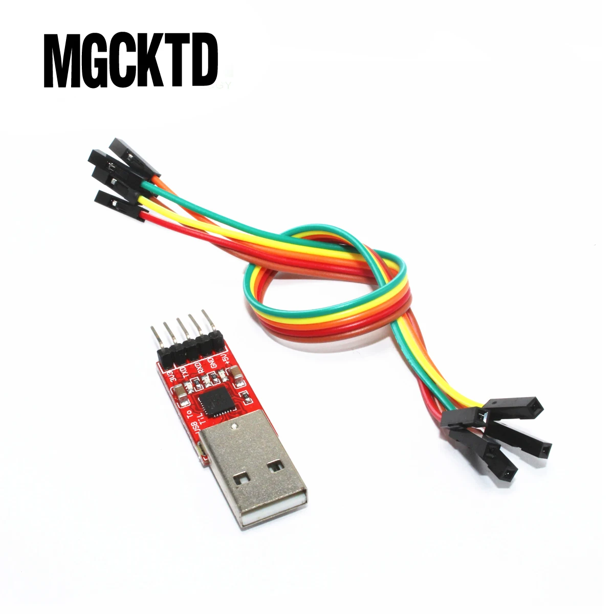 Imagem -02 - Módulo Cp2102 Conversor Serial Usb 2.0 para Ttl Uart Módulo Mais Cabo Dupont 10 Peças Lote Cp2102 6pin