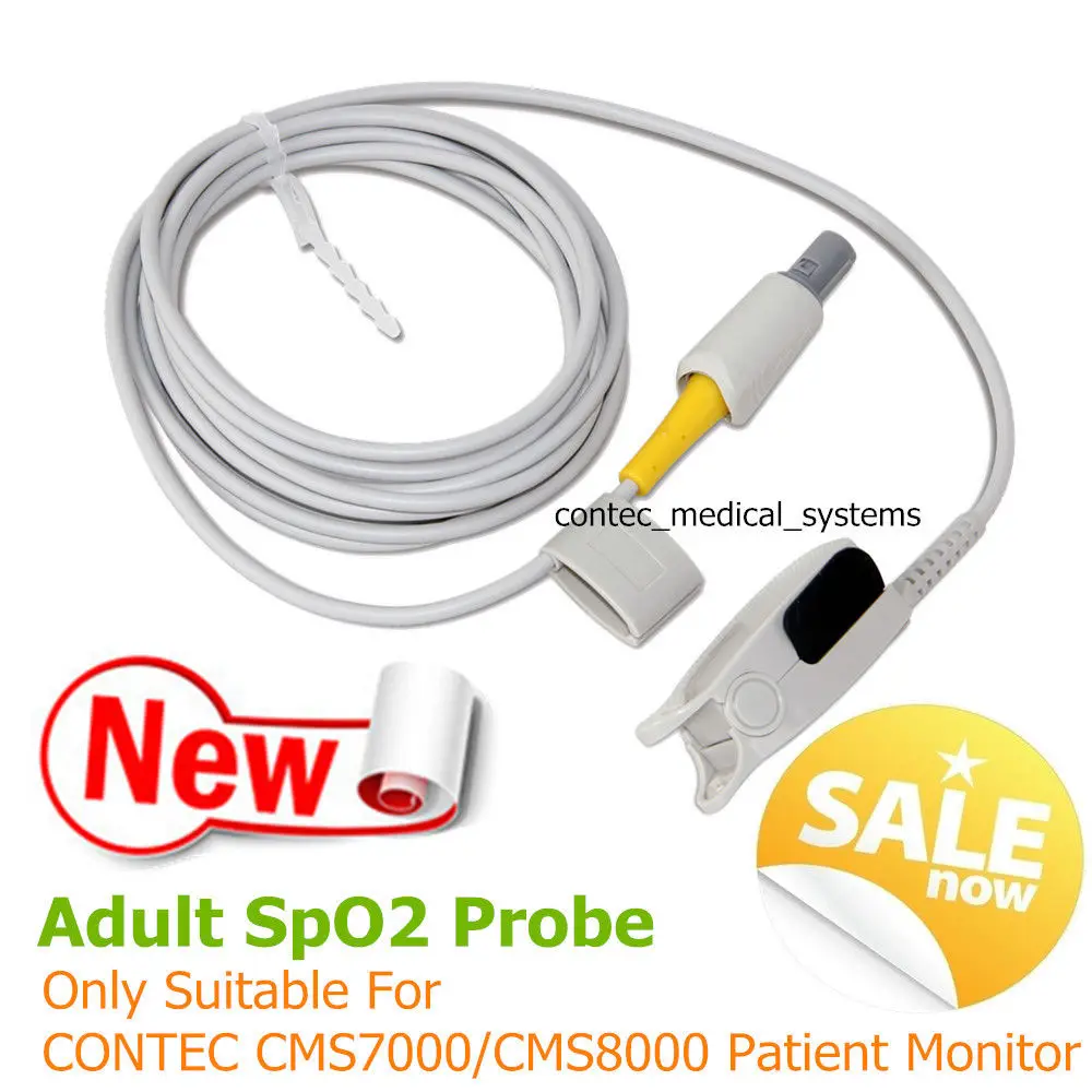 

2018 CONTEC New Adult SpO2 Probe Reusable Sensor For CMS7000/CMS8000 Patient Monitor