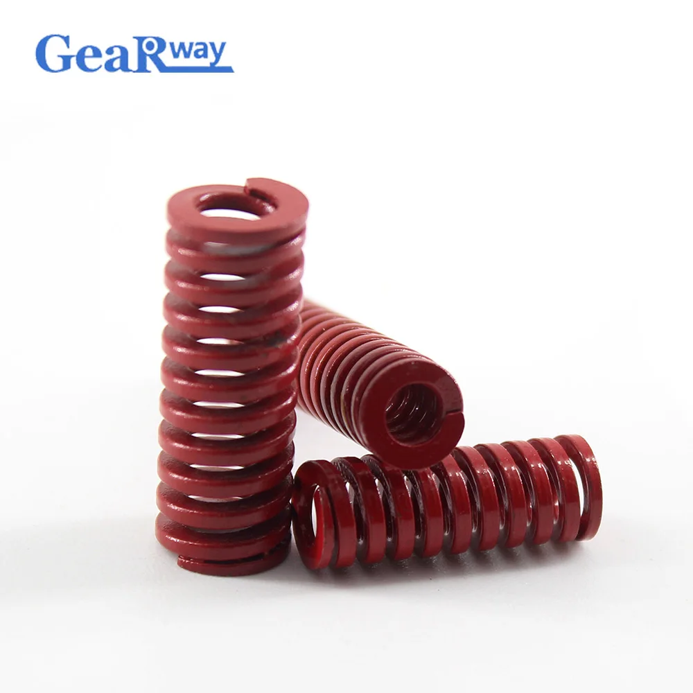 Gearway 4 pces vermelho compressão mola tm14x20/14x2 5/14x3 0/14x5 0/14x55mm compressão de estampagem espiral de carga média morrer primavera