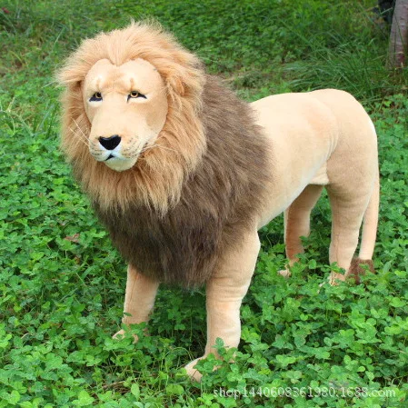 simulation animal huge 110x75cm standing lion plush toy birthday gift w5141