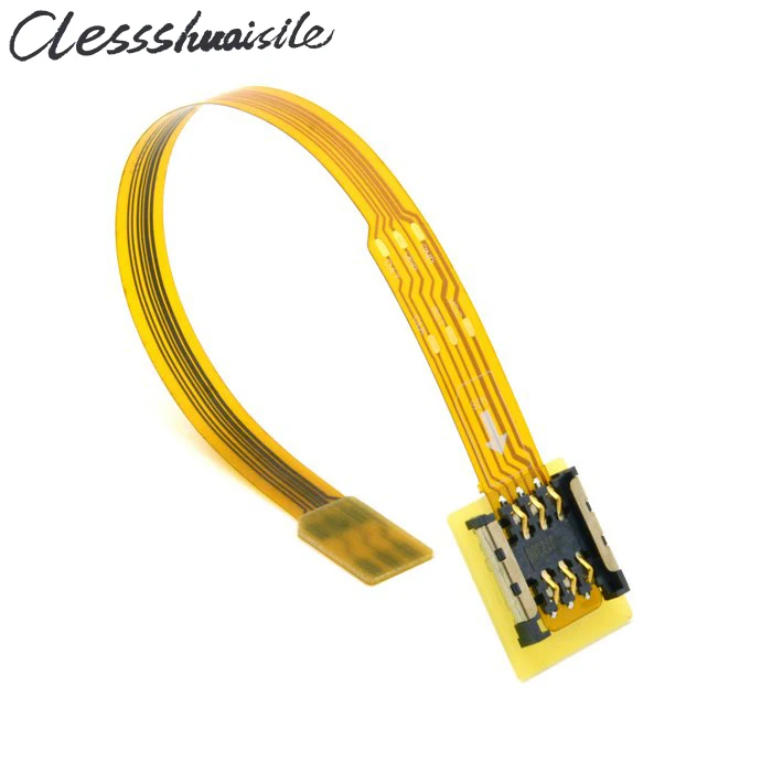 10cm Micro SIM to Nano SIM Male to Female Extension Cable Soft Flat FPC SIM Card Extender for Mobile Phone Accessories