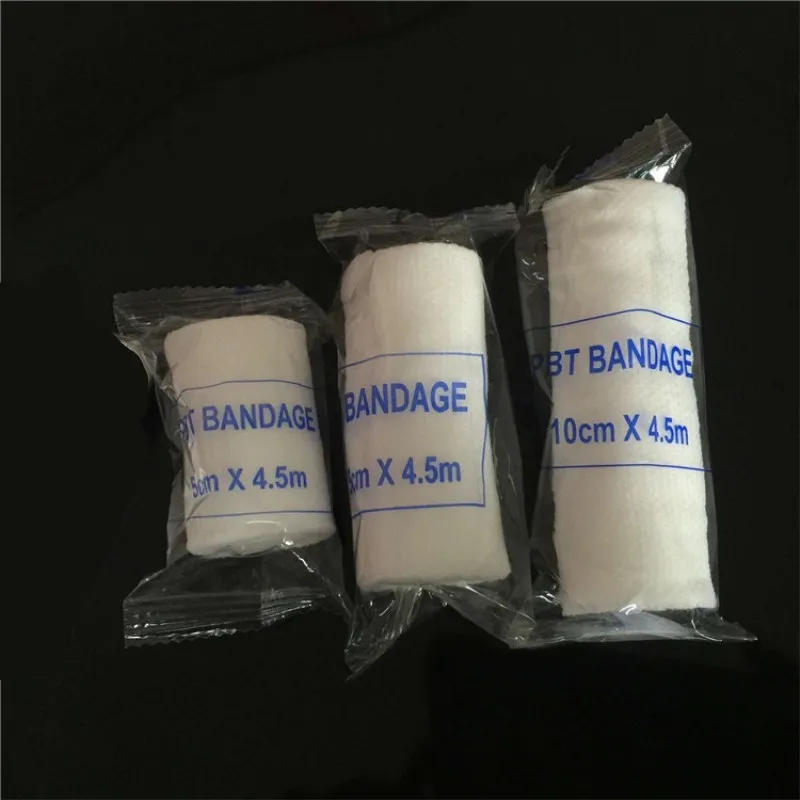 5 pcs/Lot 5cm 7.5cm 10 cm White Non-woven bandage First aid kit supplies PBT medical elastic bandage Pet Bandage Wound Nursing