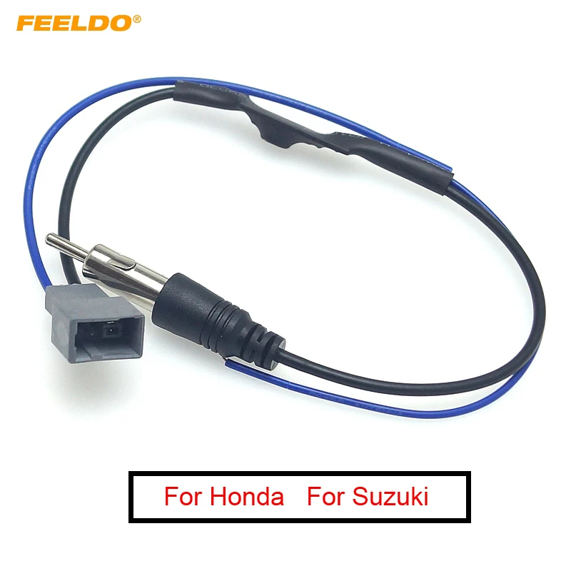 

FEELDO 10Pcs Car Stereo FM/Radio Antenna Wiring Plug Adapter With Amplifier Cable for Old Honda Installation Wire Harness