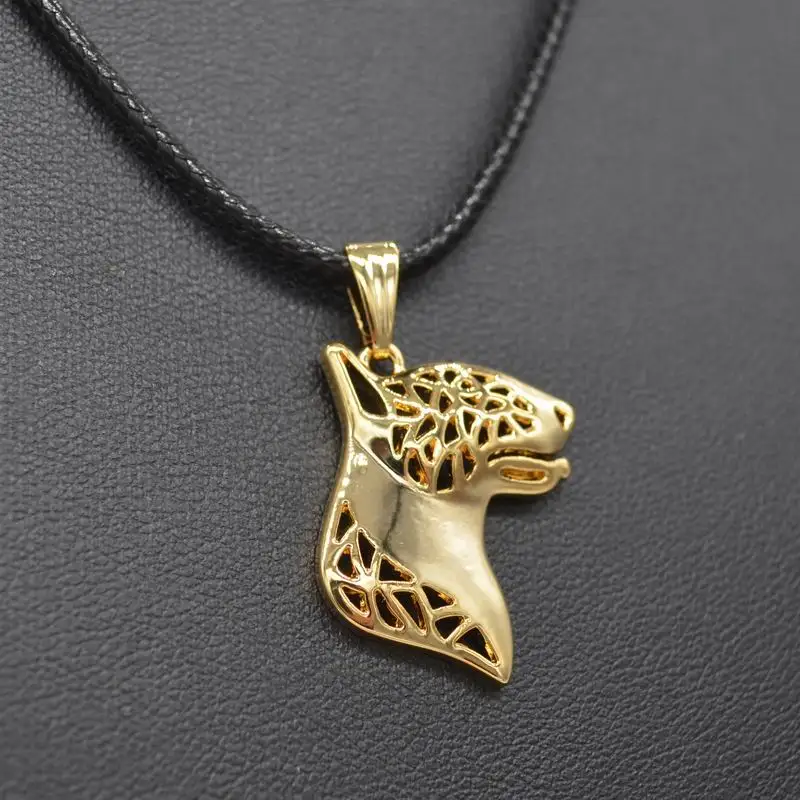 Fashion Rope Chain Jewelry Bull Terrier Dog Pendant Necklaces Lovers\' Dog Shaped Necklaces