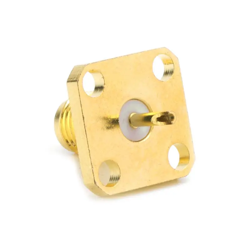 10Pcs/Set SMA Female Chassis Panel Mount 4 Hole Post Terminal RF Connector Coaxial Adaptor 5mm