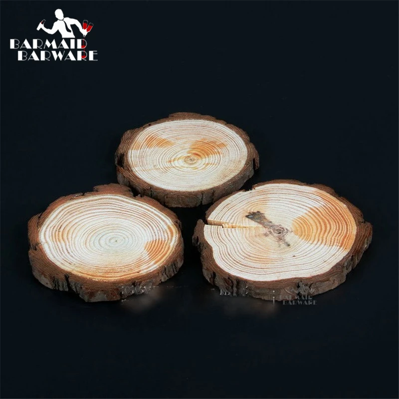 

Wood Coasters Table Cup Mat Kitchen Mat Pad For Bar Cocktail Diameter(10-26cm) Height(1-2cm)
