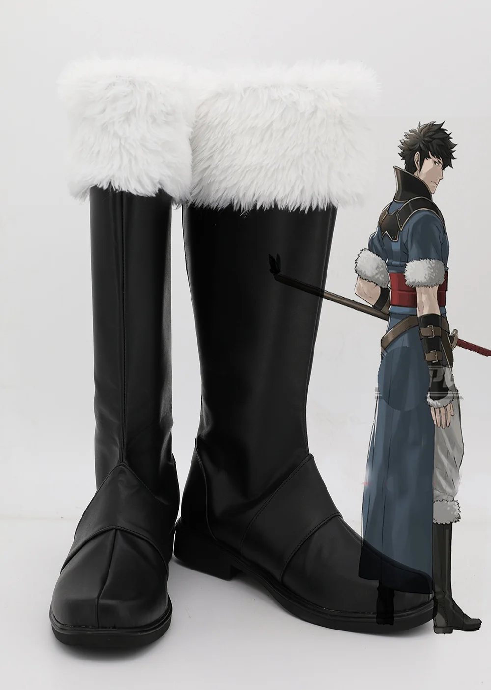 

Fire Emblem Lon'zu Shoes Cosplay Fire Emblem Awakening Lon'qu Cosplay Boots Black Shoes Custom Made Any Size