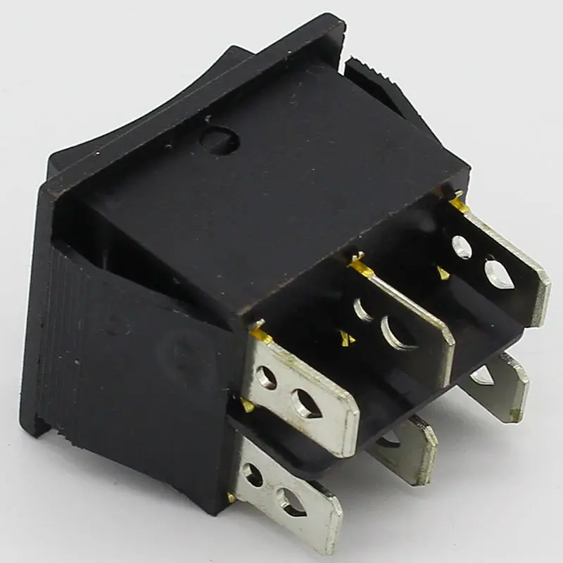 2Pcs Sesaat Rocker Switch 6 Flat Pin Sisi Ganda Musim Semi Kembali Ke Tengah Setelah Tanggal Rilis