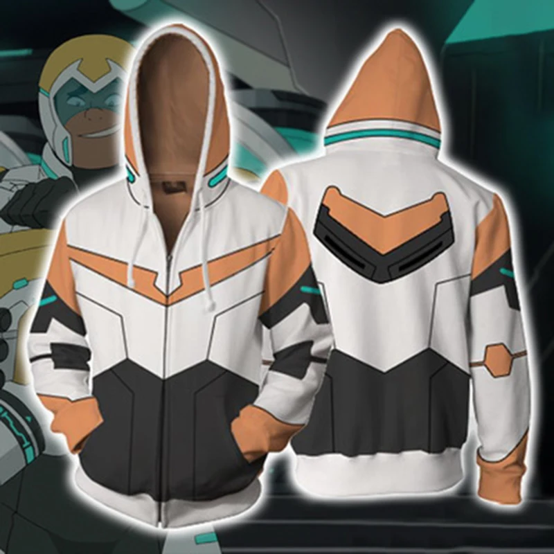 Voltron:Legendary Defender 3d sudaderas con capucha Shiro/klu-hunk/Pidge/Princess Allura Cosplay sudaderas chaqueta 3D disfraz de impresión 5XL