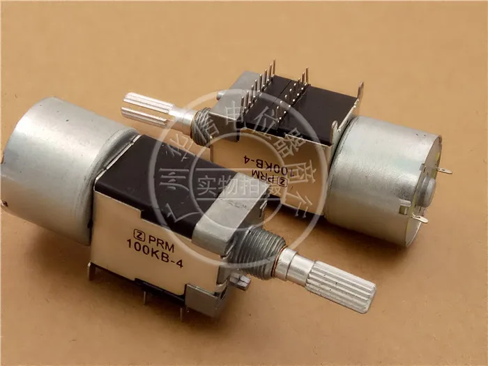 

[VK] Z 1615C PRM 100KB-4 Four potentiometer with motor B100K handle length 25MM flower switch