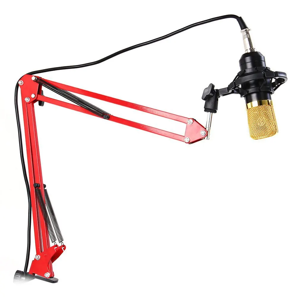 NB-35 metal extensível gravação microfone suporte tripé boom scissor braço titular com microfone clipe de montagem braçadeira para bm 800