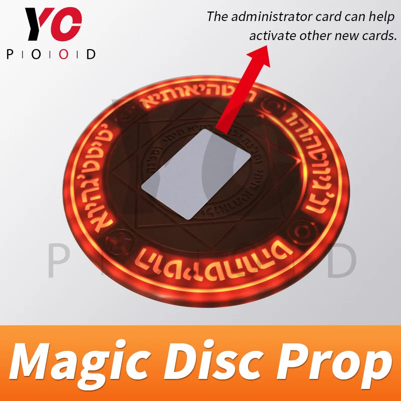 YOPOOD Magic Disc Prop Escape Room Real Life game use RFID card to trigger magic array be bright gradually 1987 Superb props