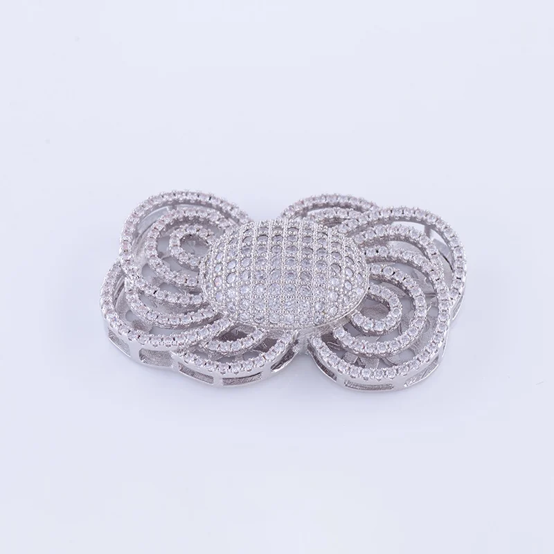 

DIY Handmade Pearl Necklace Beaded Jewellery Accessories Rhinestone Flower Pendant Connectors for Jewelry Making Components