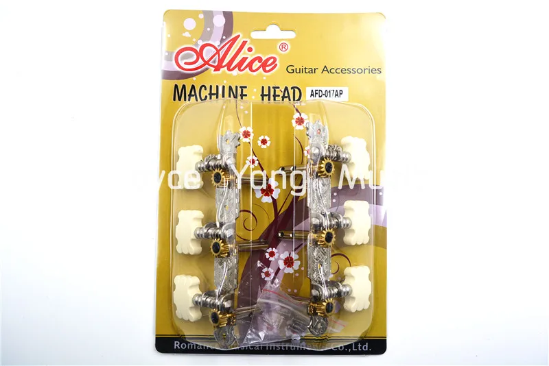 Alice AFD-017AP Steel String Guitar Tuning Pegs 2 Holes Shaft Acoustic Guitar Machine Head Ivory Plum Pegs 3L+3R