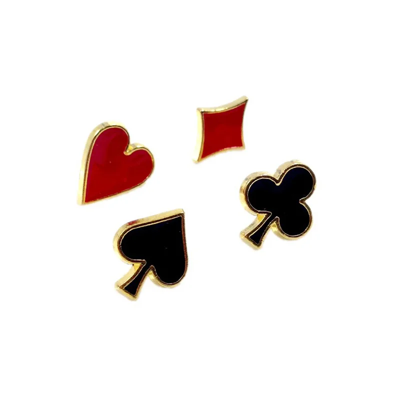 Cute Poker brooch pins for men women Bags Hat Badges Brooch Broach Needle Party Accessories Jewelry